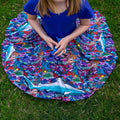 Princess Awesome & Boy Wonder "Chomping Grounds" Shark Reef Super Twirler Dress with Pockets — main product shot