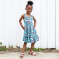 Princess Awesome & Boy Wonder "Megabites" Sharks Sleeveless Play Dress with Pockets — main product shot