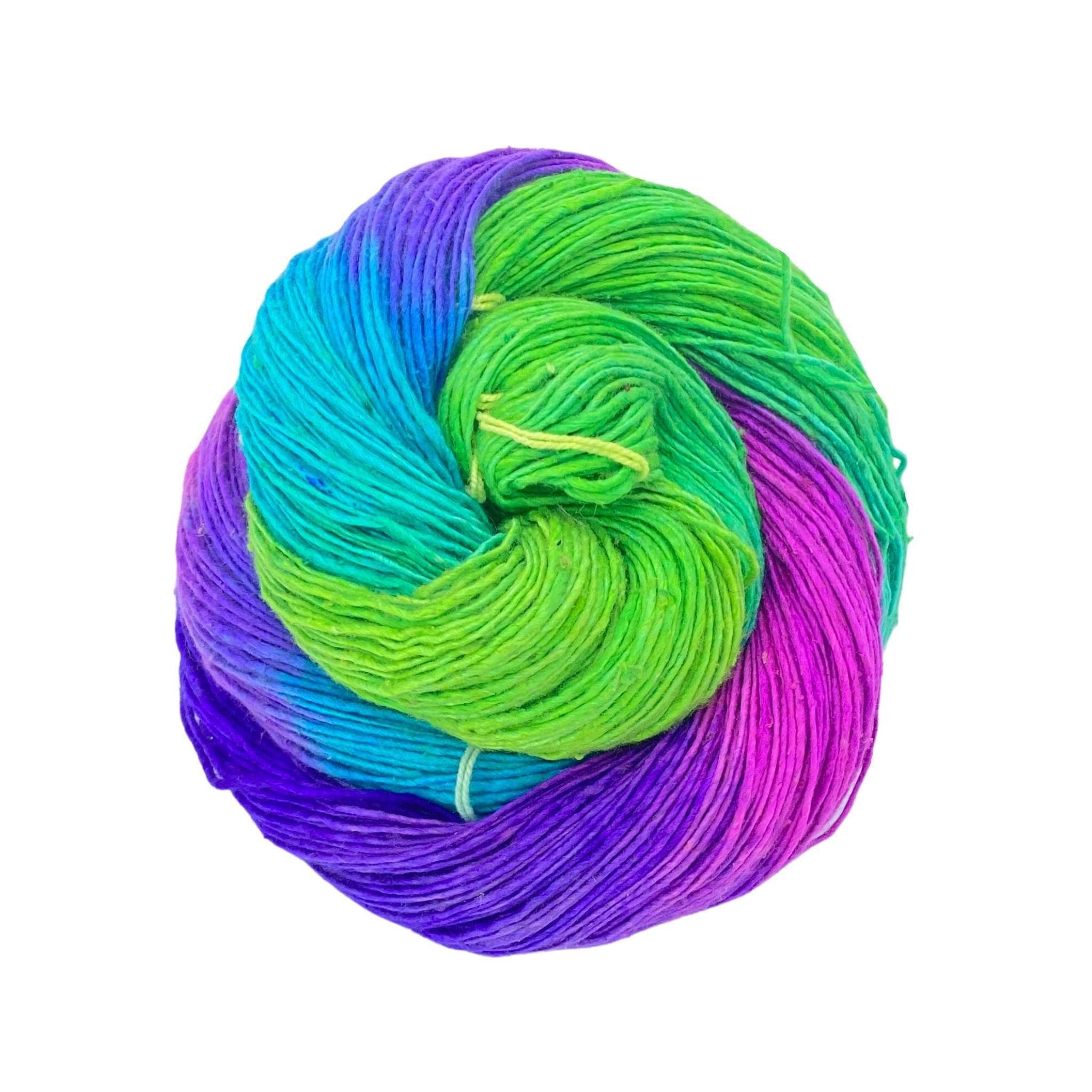Darn Good Yarn Darn Good Yarn Shells on the Shoreline Silk Scarf Crochet Kit — Darn Good Yarn branding close-up