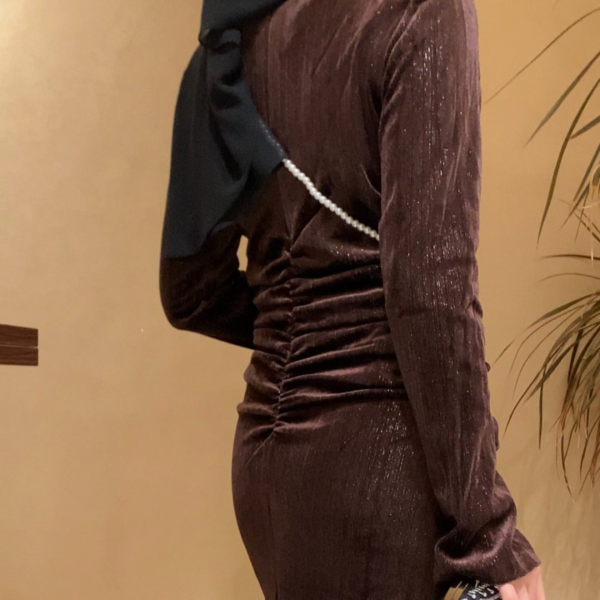 Mariam's Collection Mariam's Collection Shimmer Velvet Ruched Mermaid Gown(MA358) — alternative angle