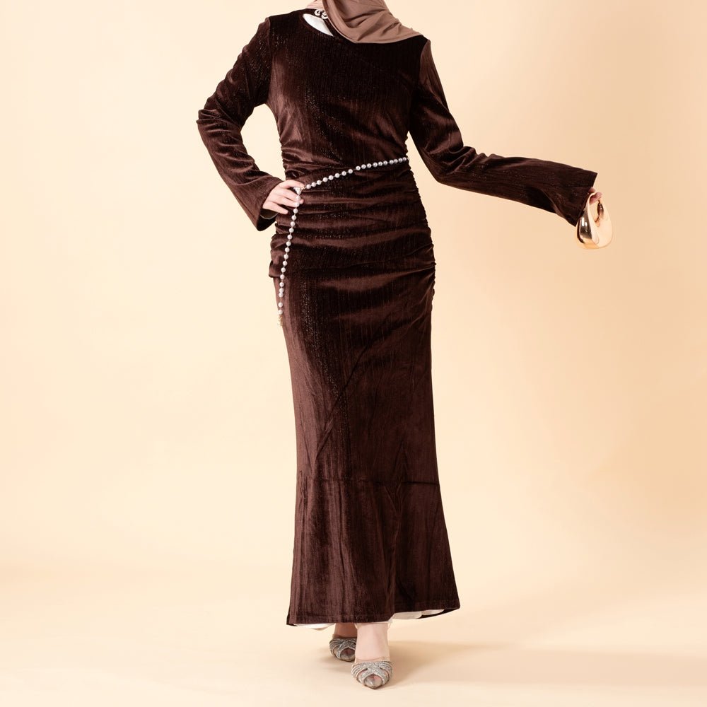 Mariam's Collection Shimmer Velvet Ruched Mermaid Gown(MA358) — product category context