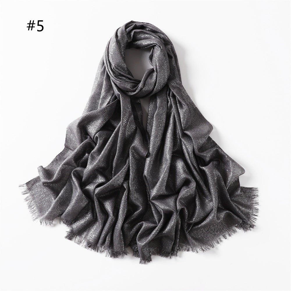 Mariam's Collection Shining Artificial Bright Silk Hijab (MH100) — detail shot 8