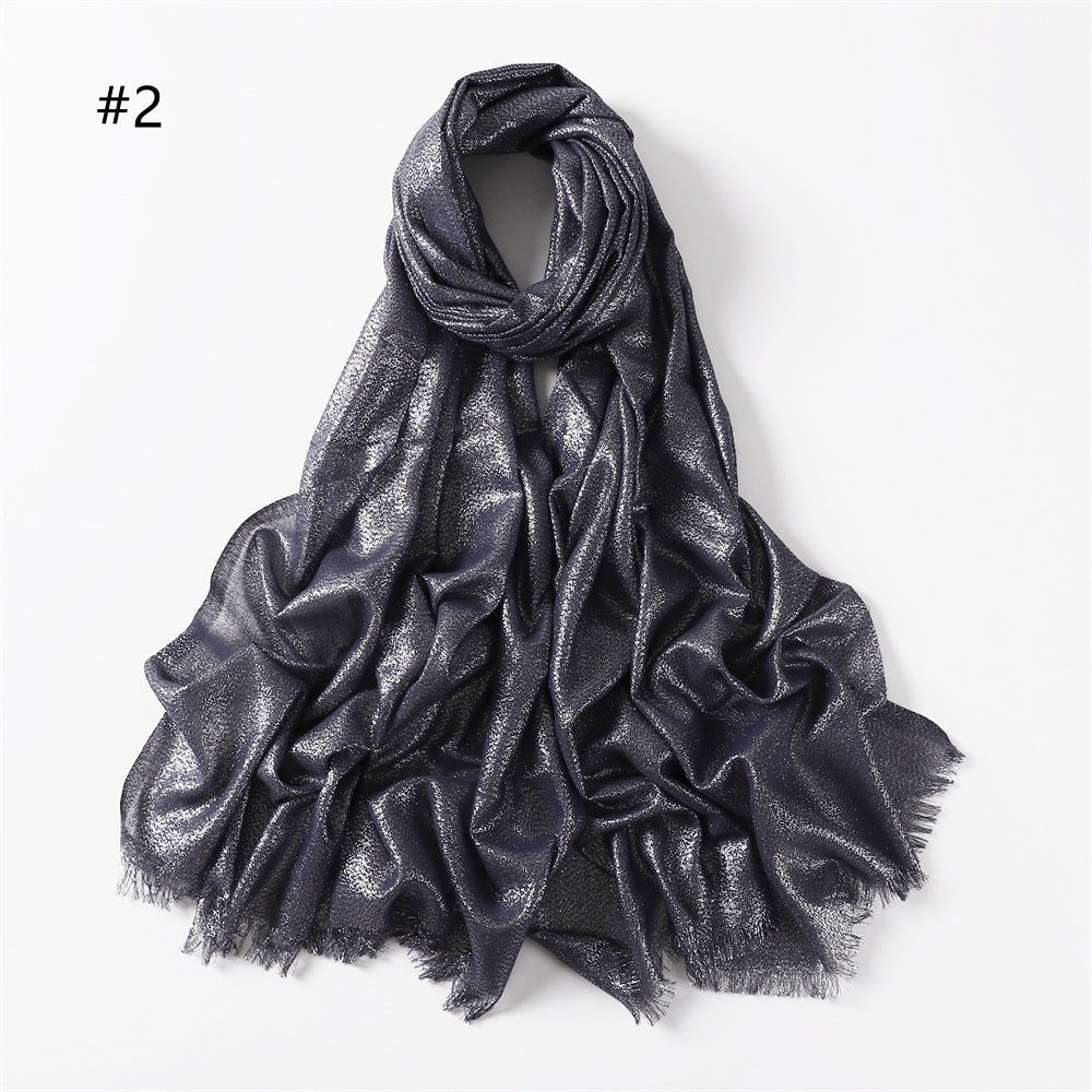 Mariam's Collection Shining Artificial Bright Silk Hijab (MH100) — lifestyle worn / used context