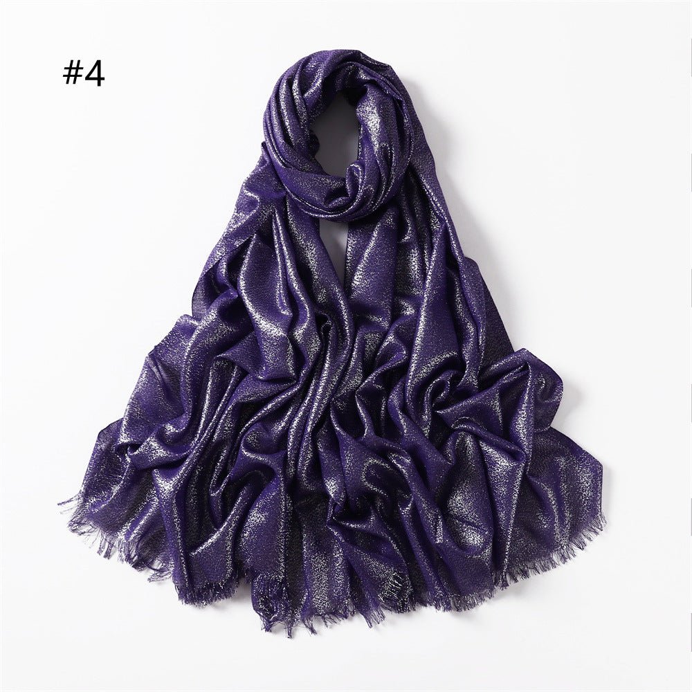 Mariam's Collection Shining Artificial Bright Silk Hijab (MH100) — detail shot 7