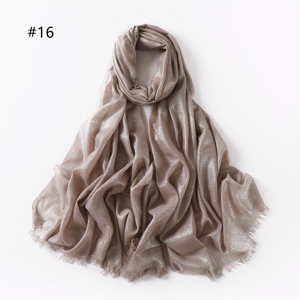 Mariam's Collection Mariam's Collection Shining Artificial Bright Silk Hijab (MH100) — side view