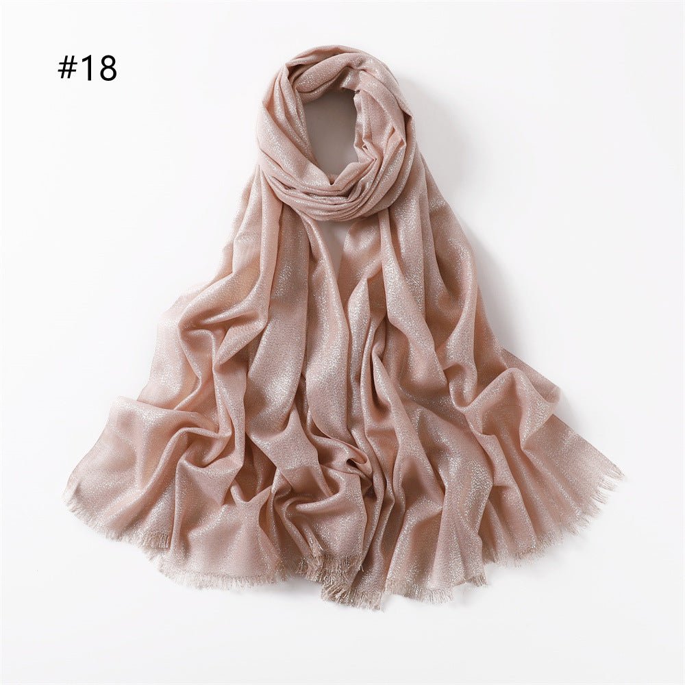 Mariam's Collection Mariam's Collection Shining Artificial Bright Silk Hijab (MH100) — alternative angle