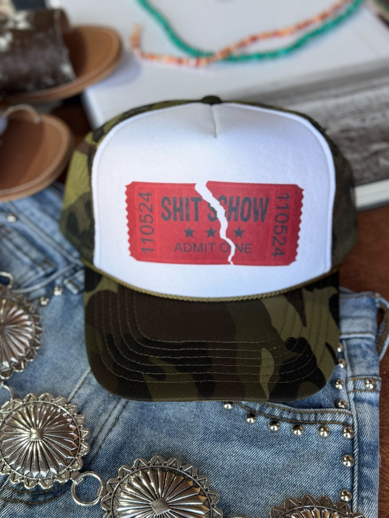 Wild Junkie Shitshow Trucker Hat — main product shot