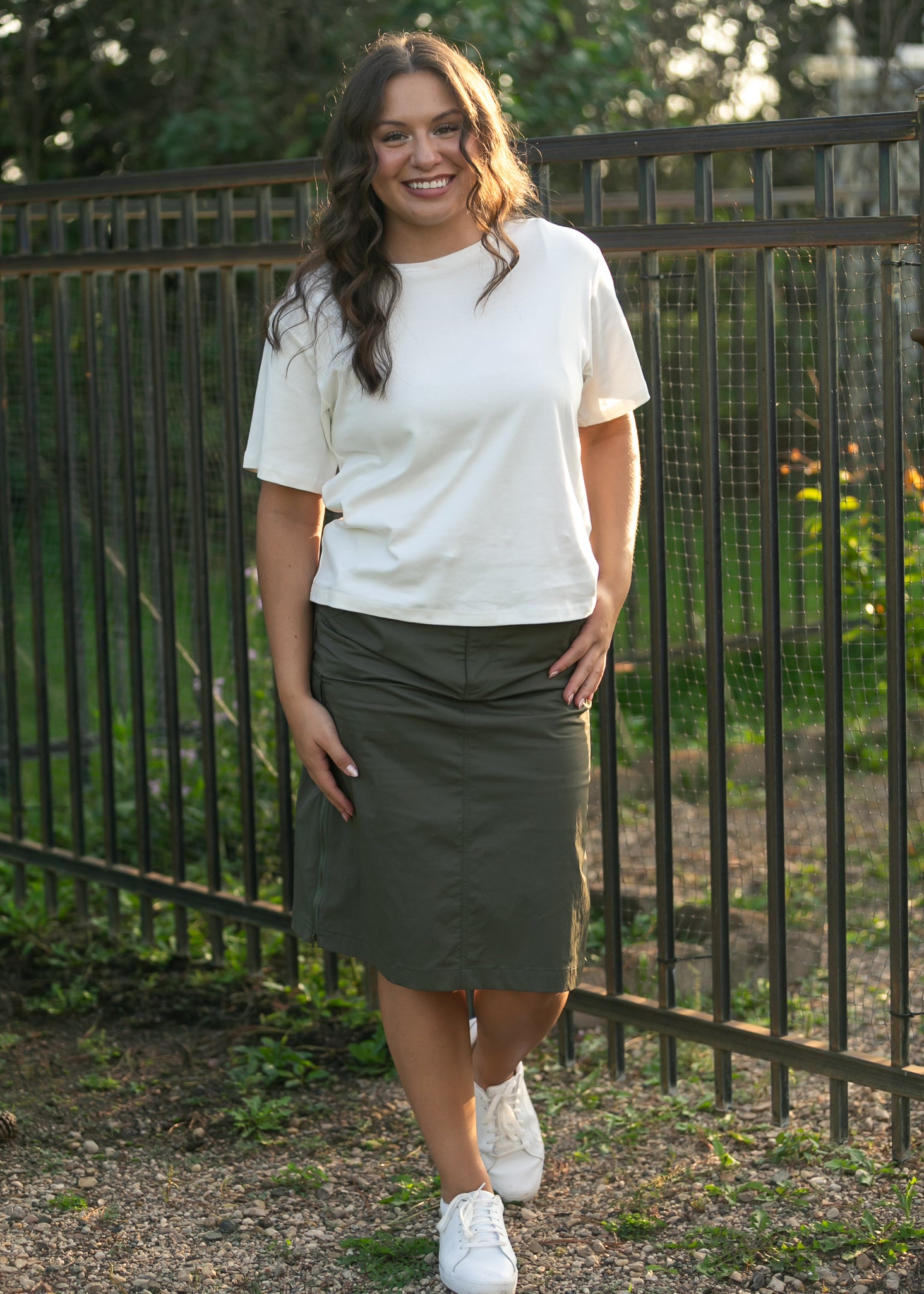 Inherit Co. Short Sleeve Essential Relaxed T-shirt — in-use photo