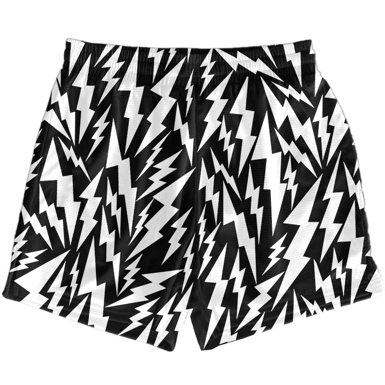 Bigger Than Basketball Shockwave - Shorts - Black — Bigger Than Basketball branding close-up