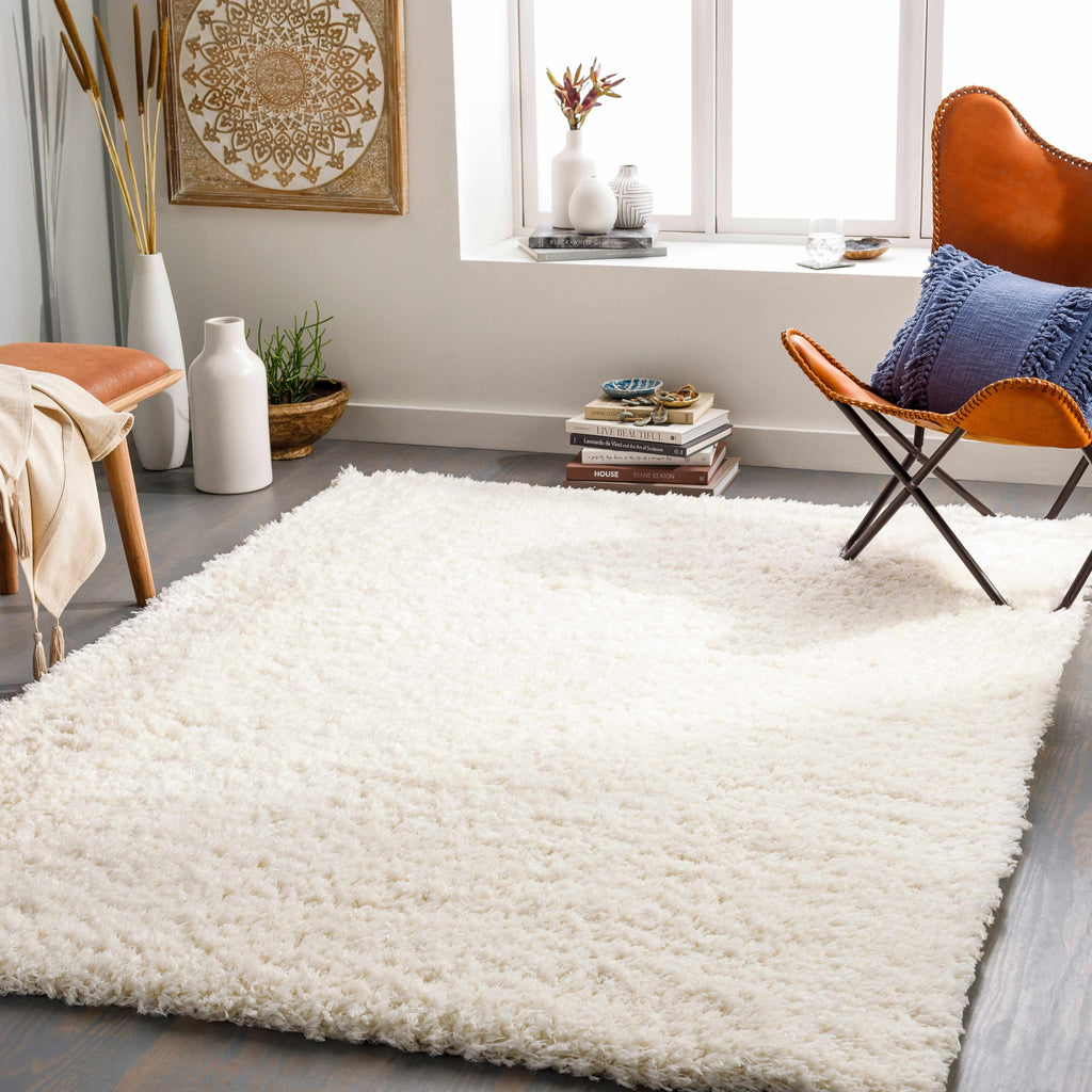Siari Solid Cream Plush Rug – Boutique Rugs, view 10
