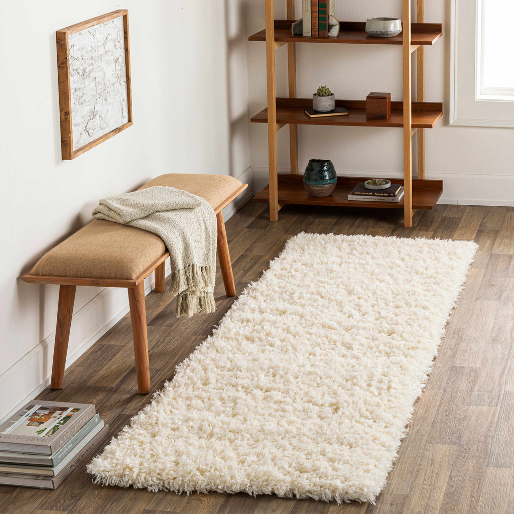Siari Solid Cream Plush Rug – Boutique Rugs, view 5
