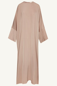 Sidrah Satin Kaftan - Creme Caramel Clothing Veiled 