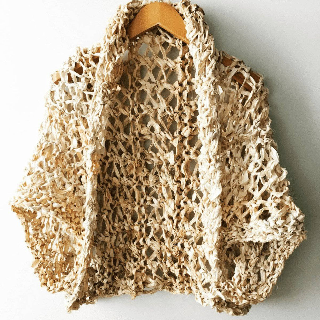 Darn Good Yarn Silk Garter + Lace Summer Cocoon Coat Knit Kit — construction detail