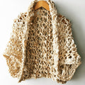 Darn Good Yarn Silk Garter + Lace Summer Cocoon Coat Knit Kit — construction detail