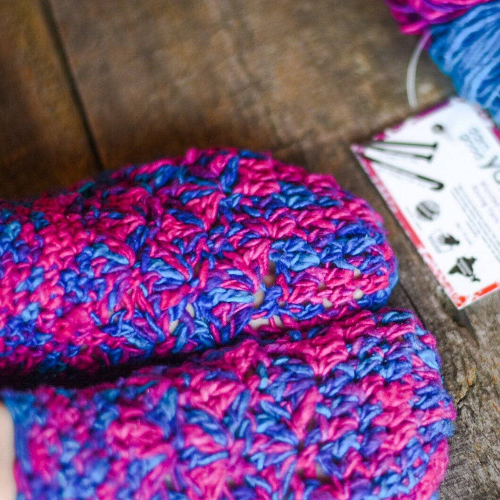 Darn Good Yarn Darn Good Yarn Silk Mer-Slippers Crochet Kit — kits category context