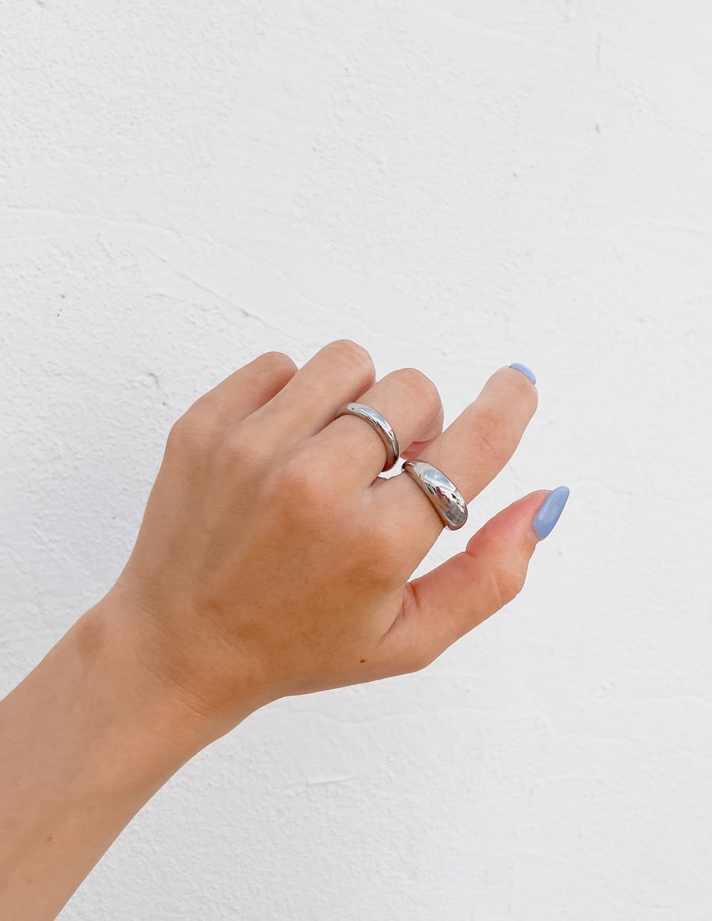 Elevated Faith Silver Band Ring — detail close-up