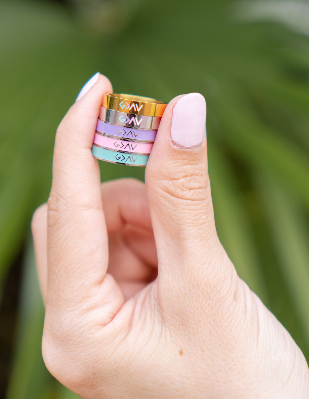 Elevated Faith Silver Enamel Highs and Lows Ring — detail close-up
