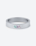 Elevated Faith Silver Enamel Highs and Lows Ring — main product shot