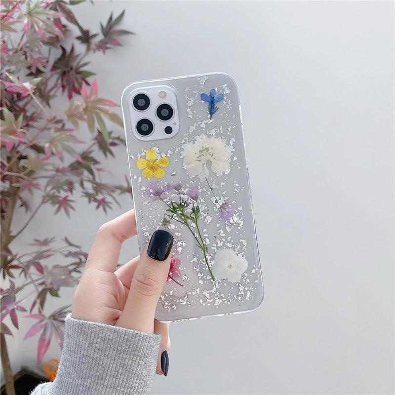 Elysian Designs Silver Foil Dried Flowers for Epoxy Phone Cases - Elegant & Unique Decor