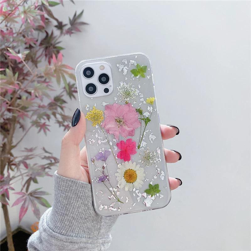 Elysian Designs Silver Foil Dried Flowers for Epoxy Phone Cases - Elegant & Unique Decor