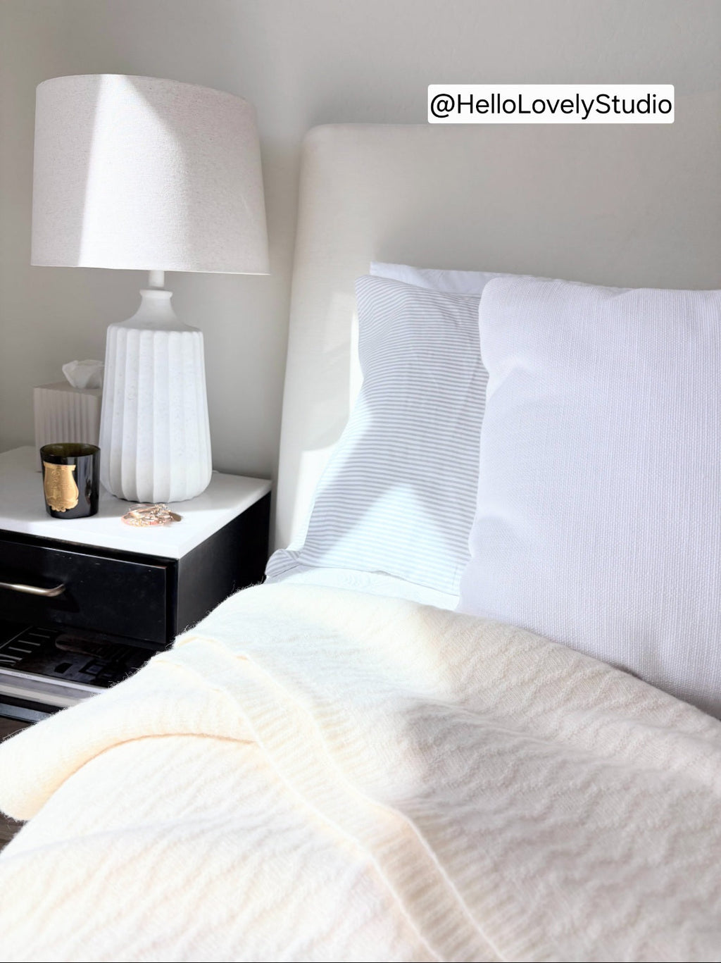 Silverlyne Angora and Wool | Ultra Soft Throw Blanket (solid, beige) — alternative angle