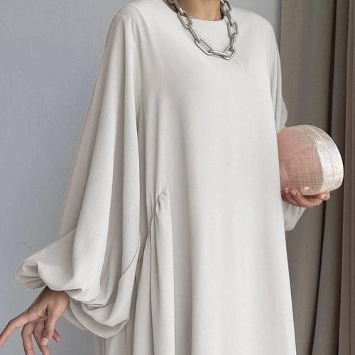 Simple Puff Balloon Sleeve Abaya (MA066)