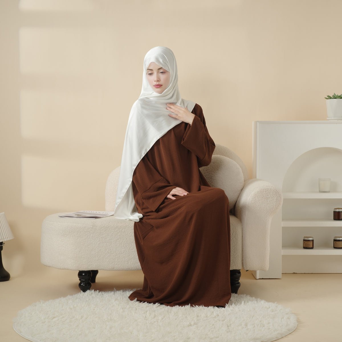 Mariam's Collection Mariam's Collection Simple Vintage Pleated Abaya (MA042) — feature highlight