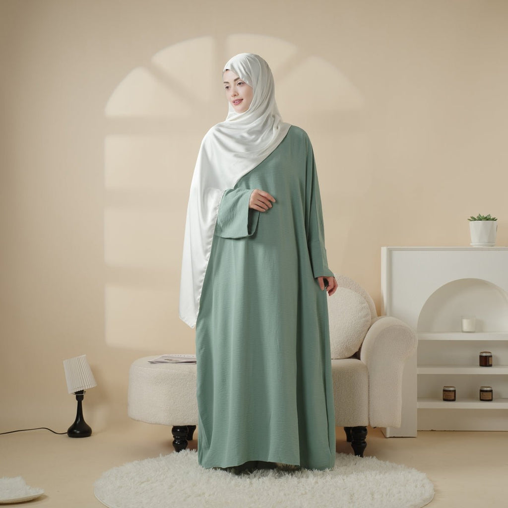 Mariam's Collection Simple Vintage Pleated Abaya (MA042) — detail shot 10