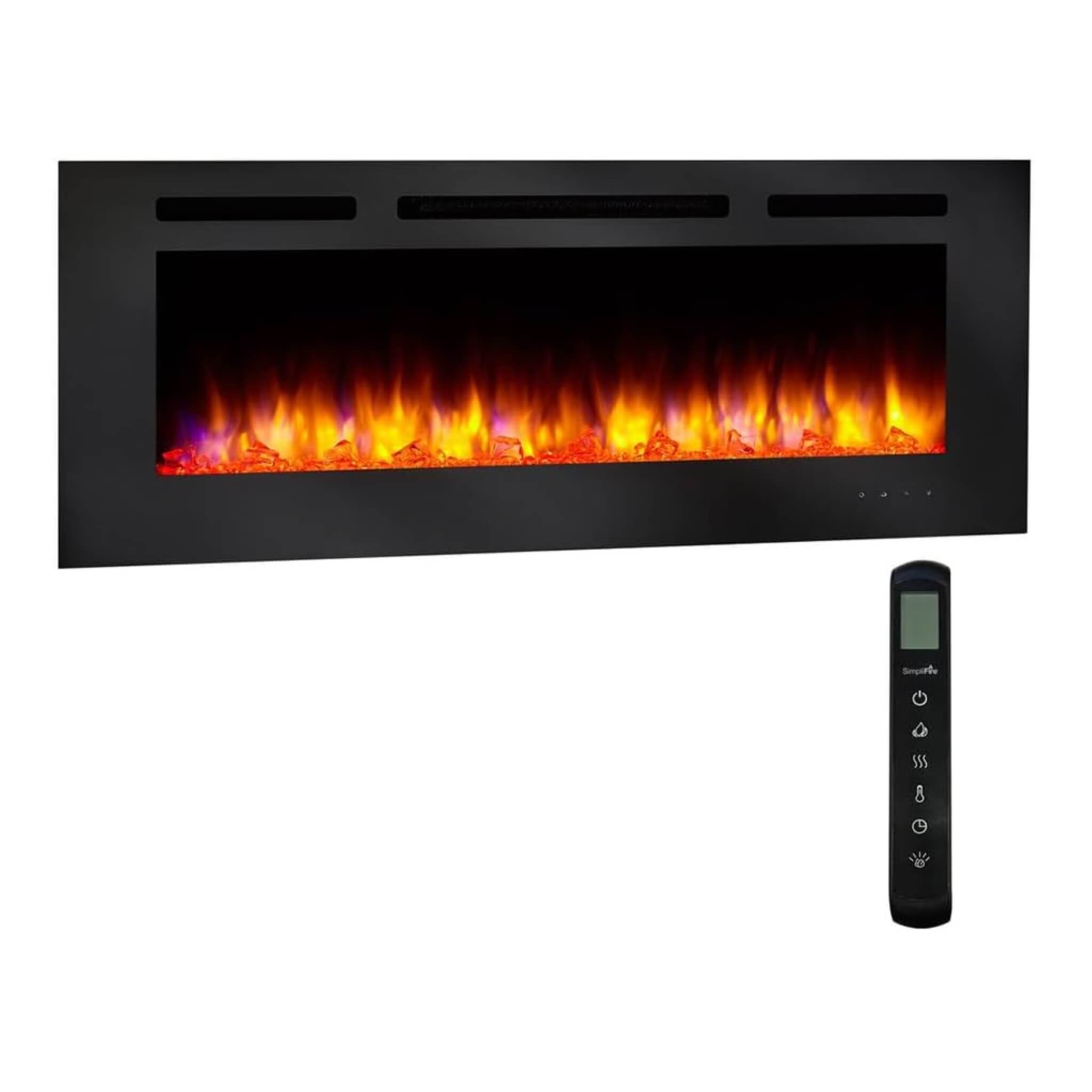 Simplifire Allusion Recessed Linear Electric Fireplace [SF-ALL48/50/60-BK] (SAK13256) – SAKSBY WHOLESALE, view 9