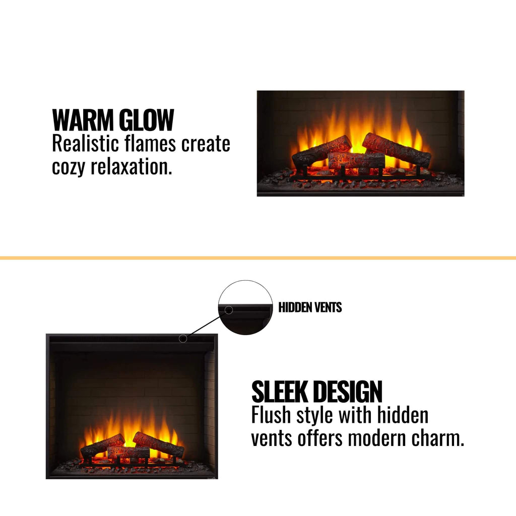 Simplifire Built-In Traditional Electric Fireplace [SF-BI36-EB] (SAK19539) – SAKSBY WHOLESALE, view 8