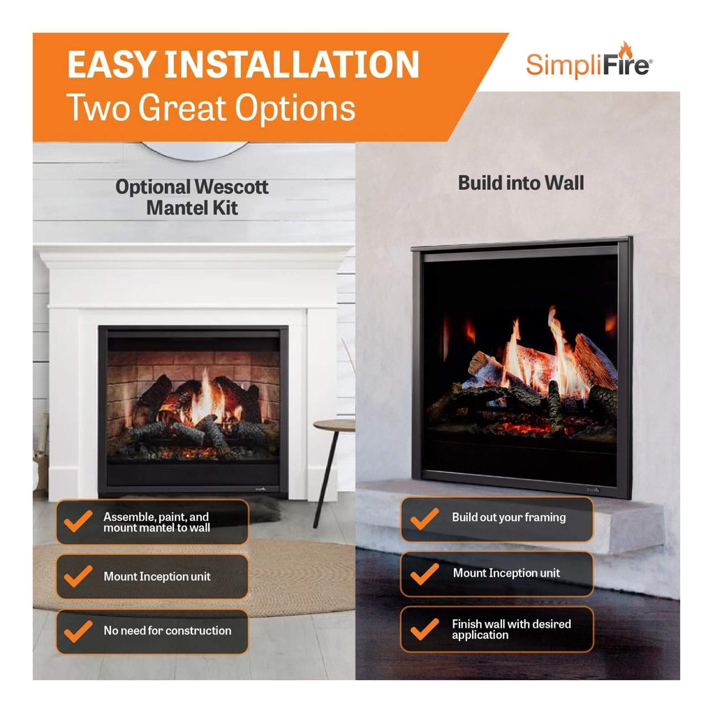 SimpliFire Inception 36" Traditional Electric Fireplace [SF-INC36] (SAK87541) – SAKSBY WHOLESALE, view 8