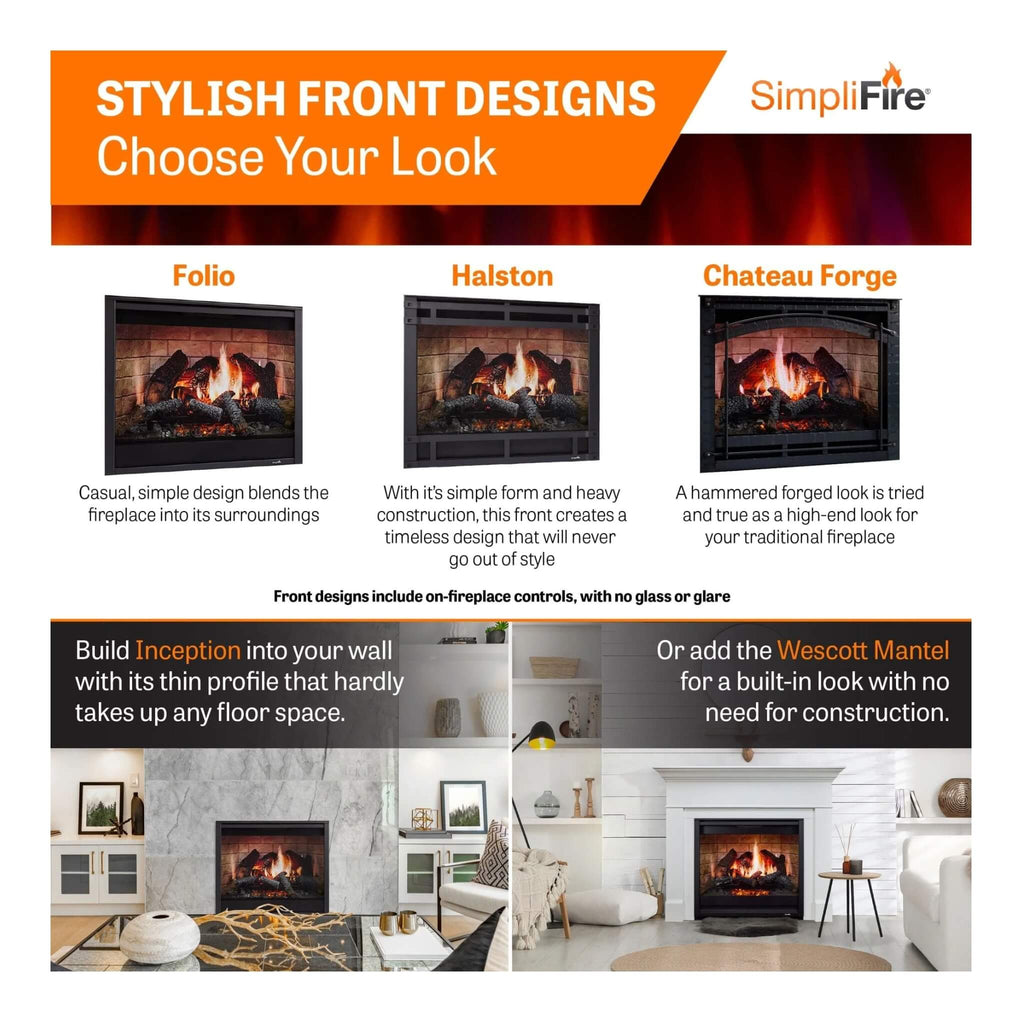 SimpliFire Inception 36" Traditional Electric Fireplace [SF-INC36] (SAK87541) – SAKSBY WHOLESALE, view 9