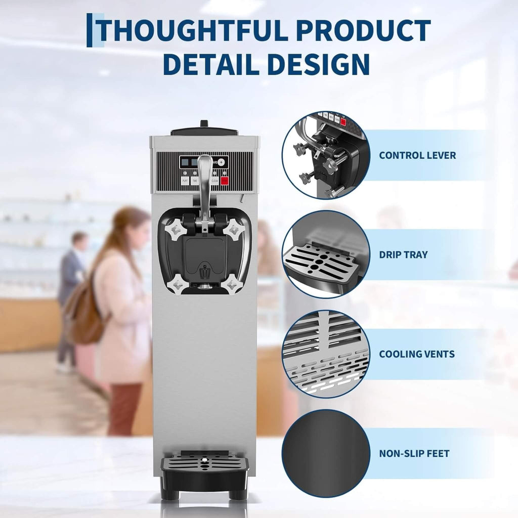 Single-Flavor 6L Commercial 1500W Countertop Soft Serve Ice Cream Machine (SAK25318) – SAKSBY WHOLESALE, view 4