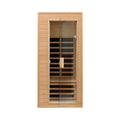Thermora Elara Premium 1-Person Indoor Low EMF FAR Infrared Heat Hemlock Wood Personal Home Spa Sauna, 1200W (SAK27463) – SAK