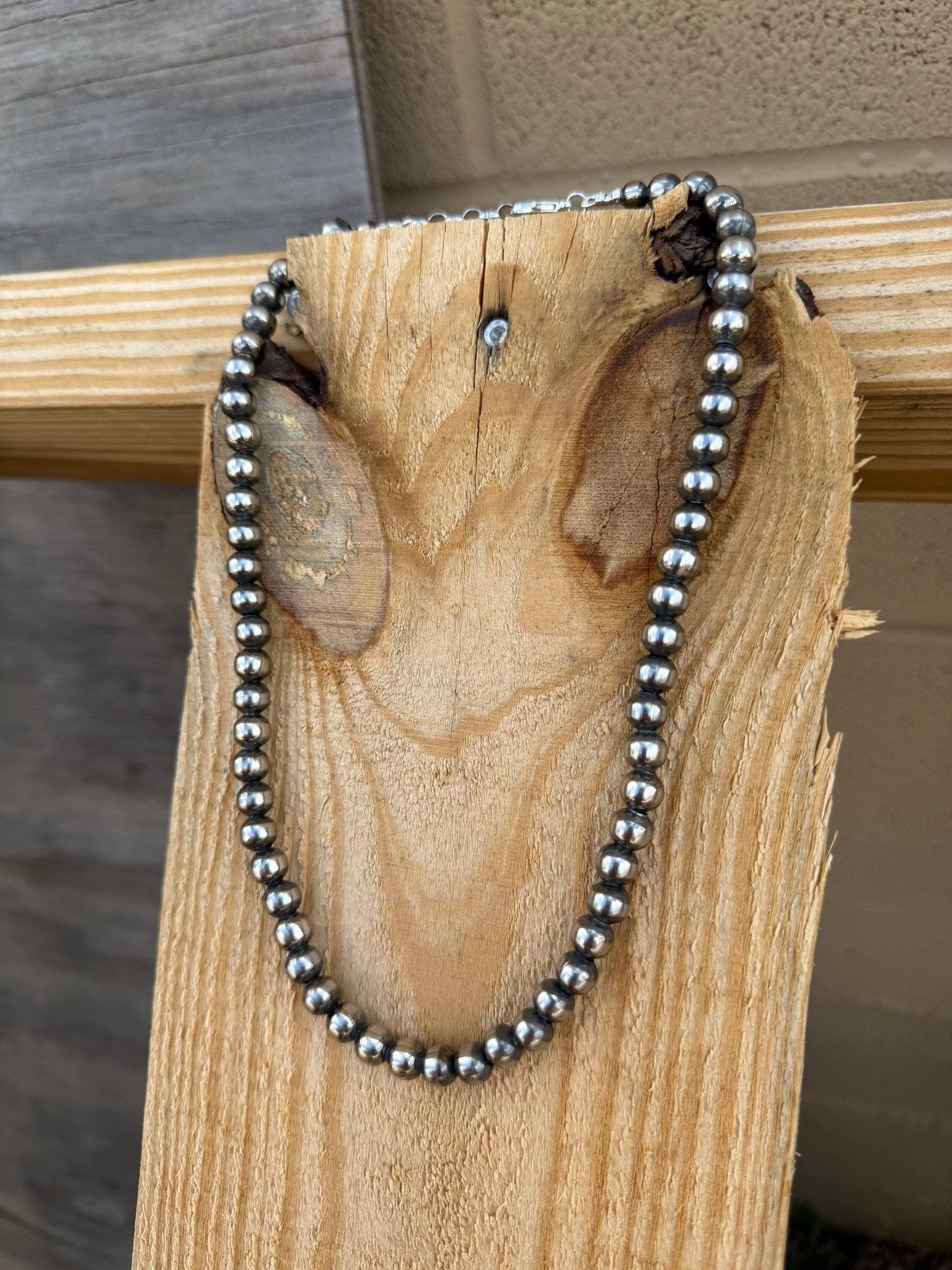 Wild Junkie Pick your Size & Length - Silver Beads Necklace — necklaces category context