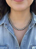 Wild Junkie Pick your Size & Length - Silver Beads Necklace — main product shot