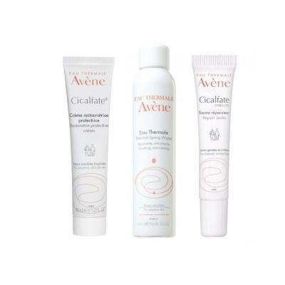Avene Cicalfate Skincare Set - Soothing Sensitive Skin & Repairing Dry Lips - Family-Friendly Fragrance-Free Solution