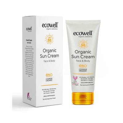 Ecowell Organic SPF 50 Sunscreen: Natural UVA UVB Protection for Sensitive Skin | Aloe Vera, Vegan, Paraben-Free Sun Protection