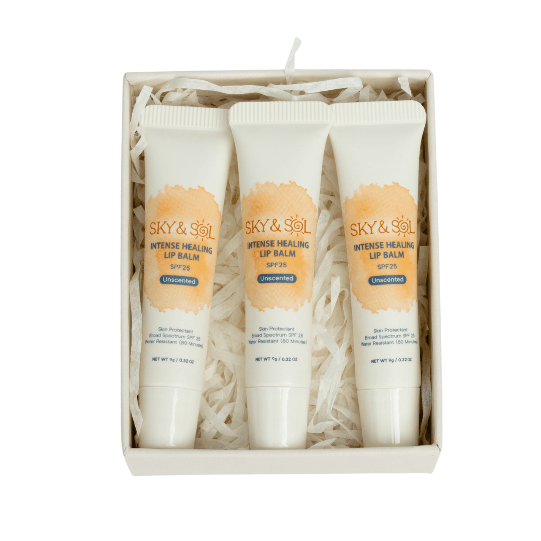 Sky and Sol Lip Jelly SPF 25 (Pack of 3) — single tube applied to lips