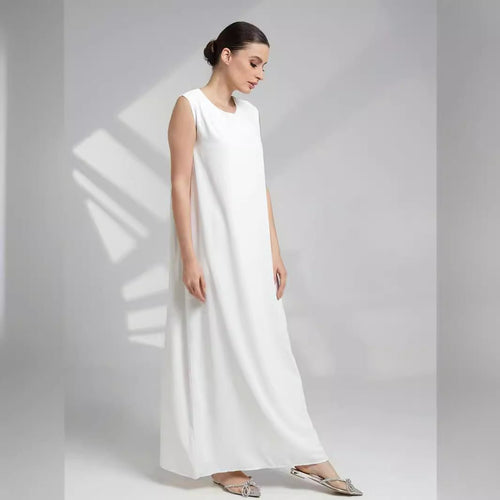 Sleeveless Slip Maxi Dress | Relaxed Fit Base Layer Abaya Dress(MS190)