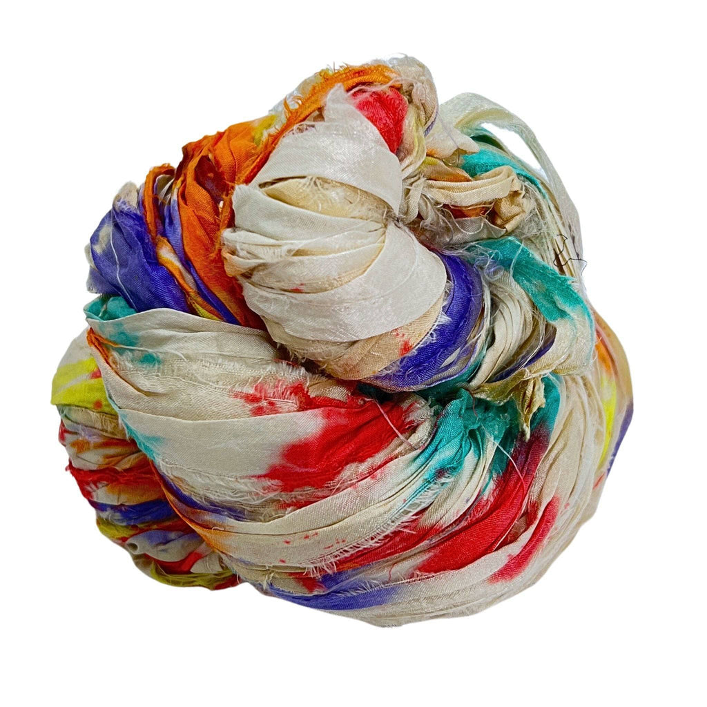 Darn Good Yarn Artisan Recycled Sari Ribbon – Sari Treasures in Every Strand — main product shot