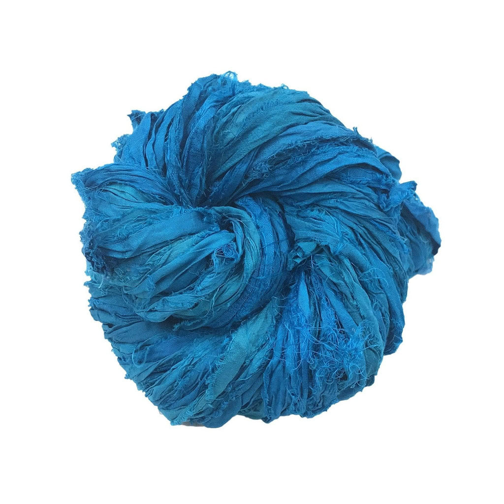 Darn Good Yarn Artisan Recycled Sari Ribbon – Sari Treasures in Every Strand — detail shot 7
