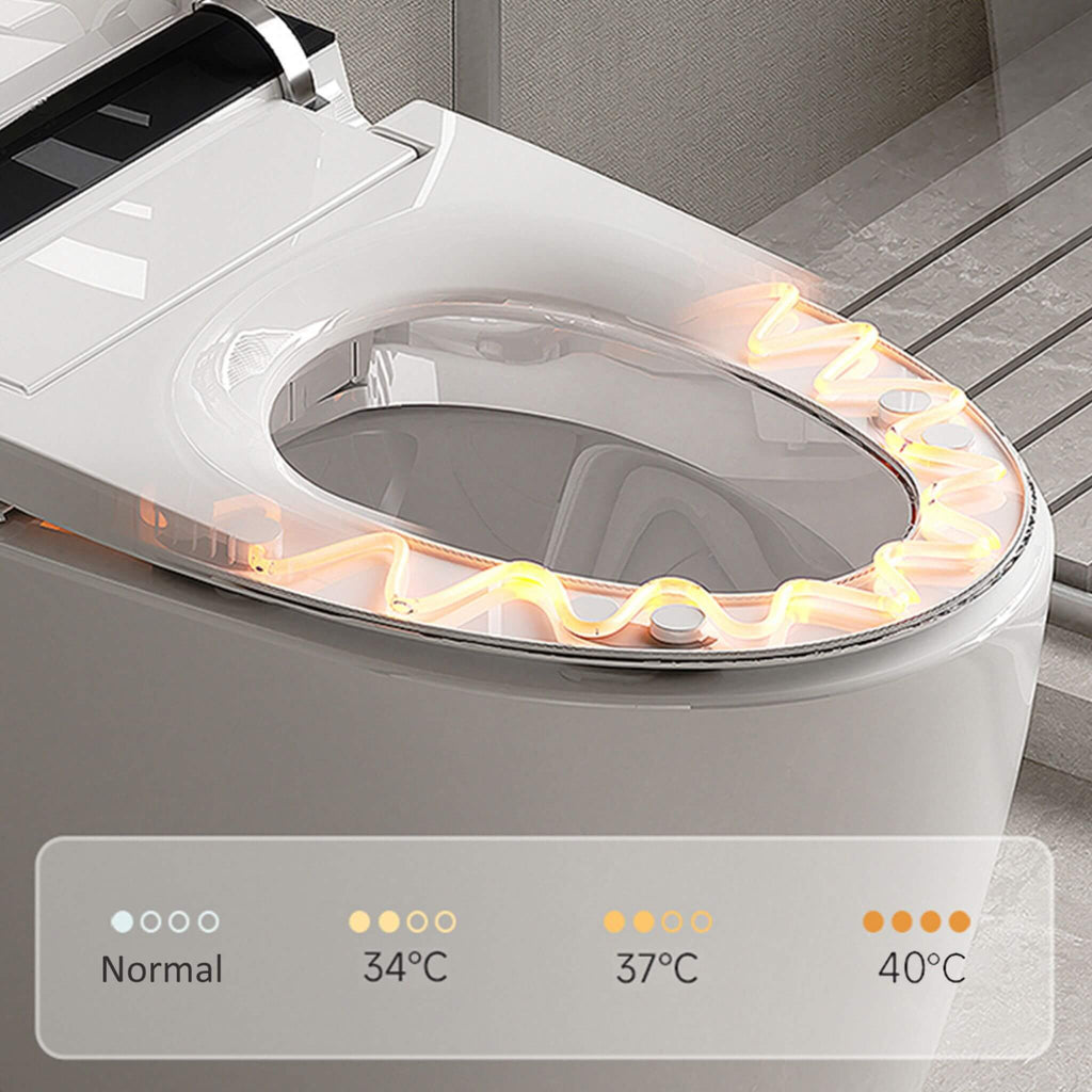 Nuvia Smart Auto Dual Flush Tankless Toilet With Heated Bidet, Auto Open And Close (SAK37415) – SAKSBY WHOLESALE, view 9
