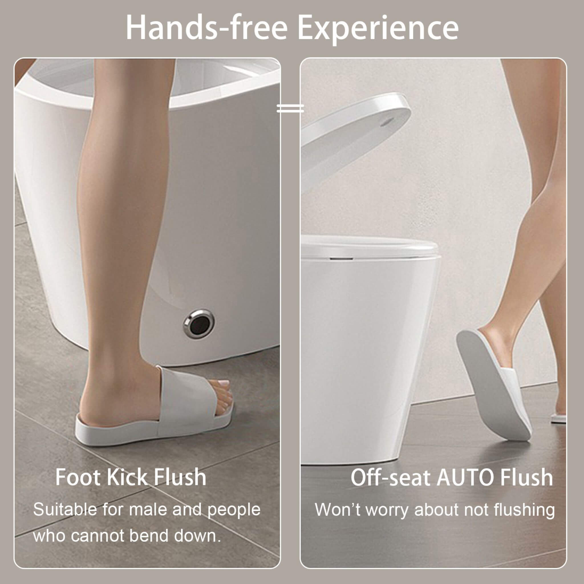 Nuvia Smart Auto Dual Flush Tankless Toilet With Heated Bidet, Auto Open And Close (SAK37415) – SAKSBY WHOLESALE, view 5