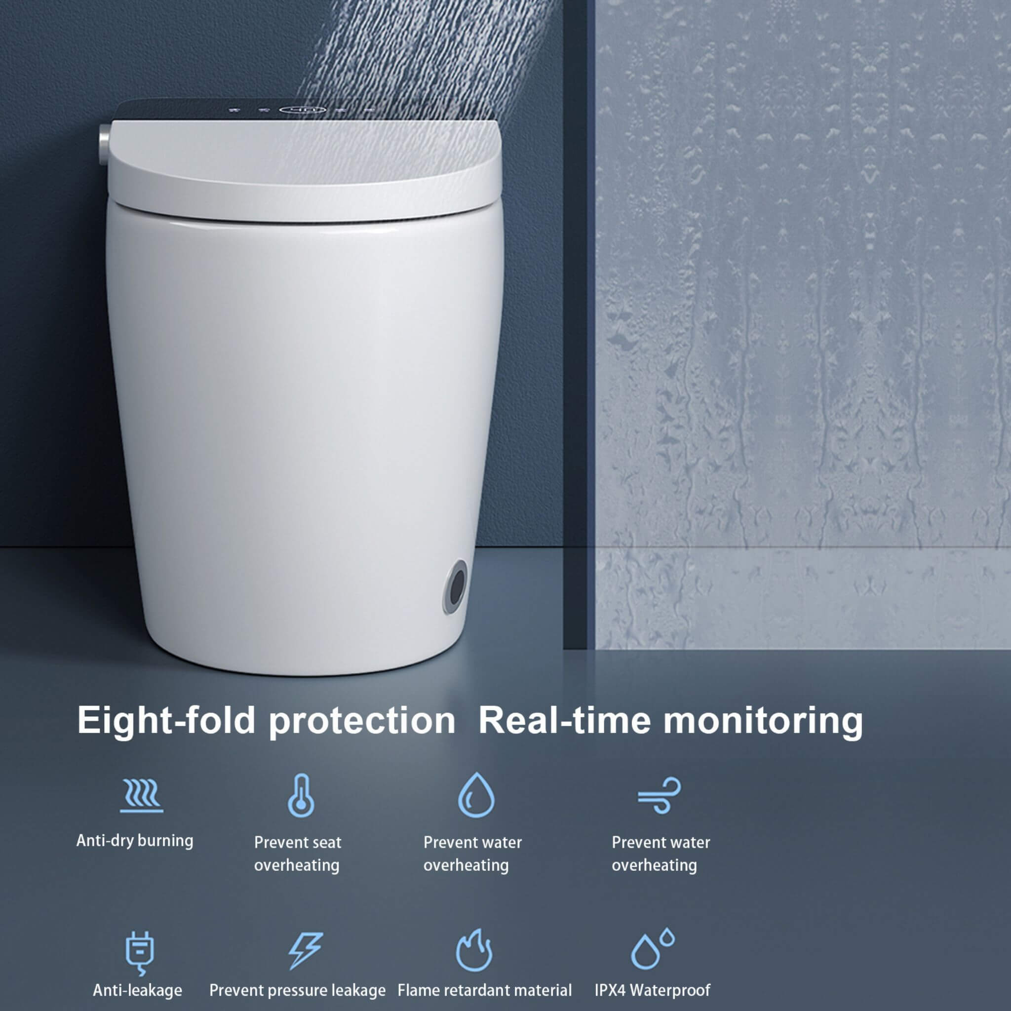 Nuvia Smart Auto Dual Flush Tankless Toilet With Heated Bidet, Auto Open And Close (SAK37415) – SAKSBY WHOLESALE, view 14