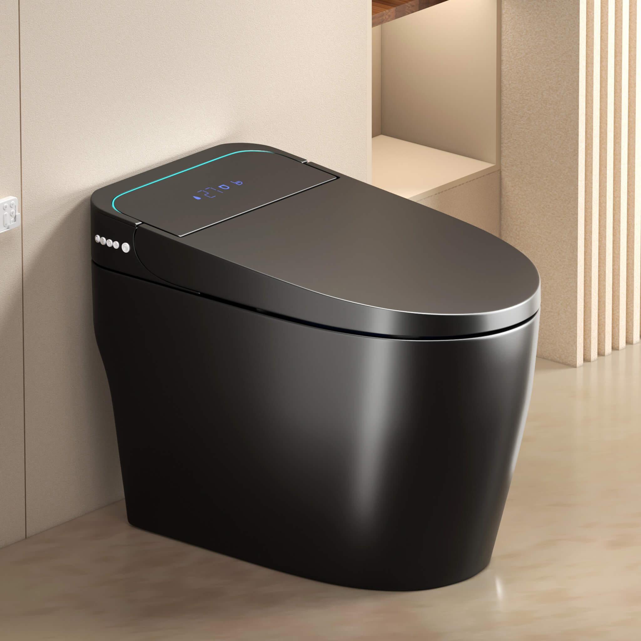 Nuvia Smart One-Piece Bidet Toilet With Auto Open/Close Seat And Dryer (SAK86135) – SAKSBY WHOLESALE, view 3