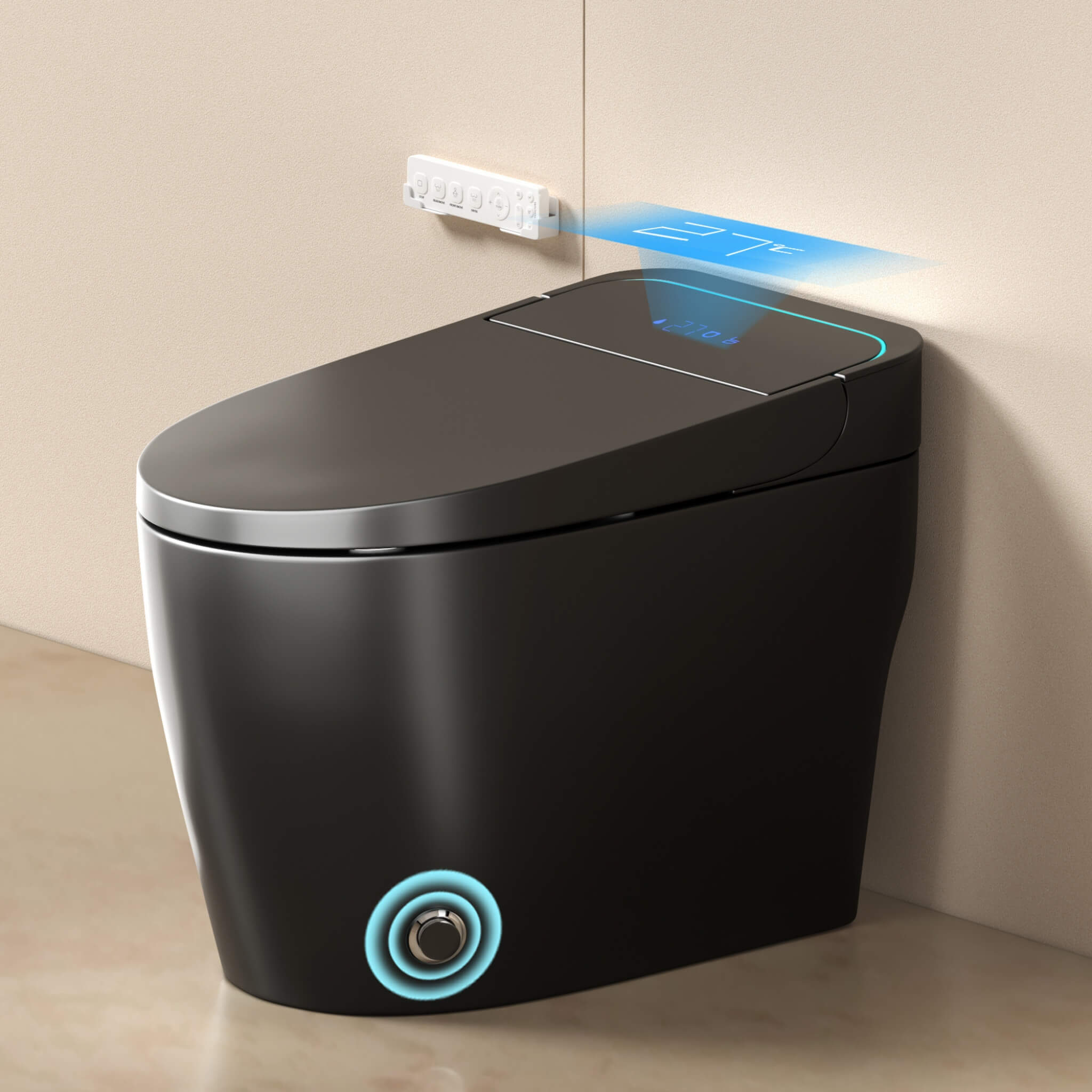 Nuvia Smart One-Piece Bidet Toilet With Auto Open/Close Seat And Dryer (SAK86135) – SAKSBY WHOLESALE, view 5