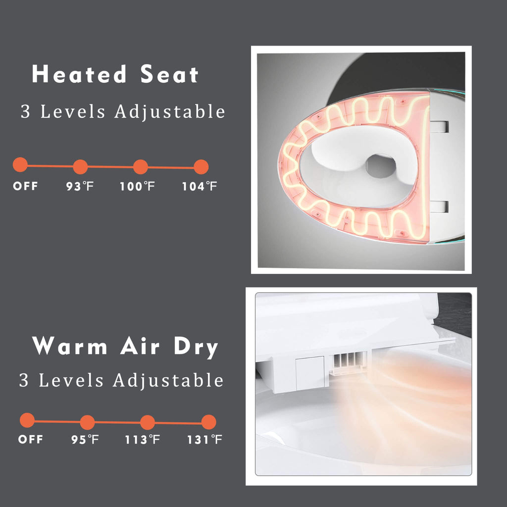 Nuvia Smart One-Piece Toilet With Bidet, Foot Sensor, LED Display And Dryer (SAK80112) – SAKSBY WHOLESALE, view 6
