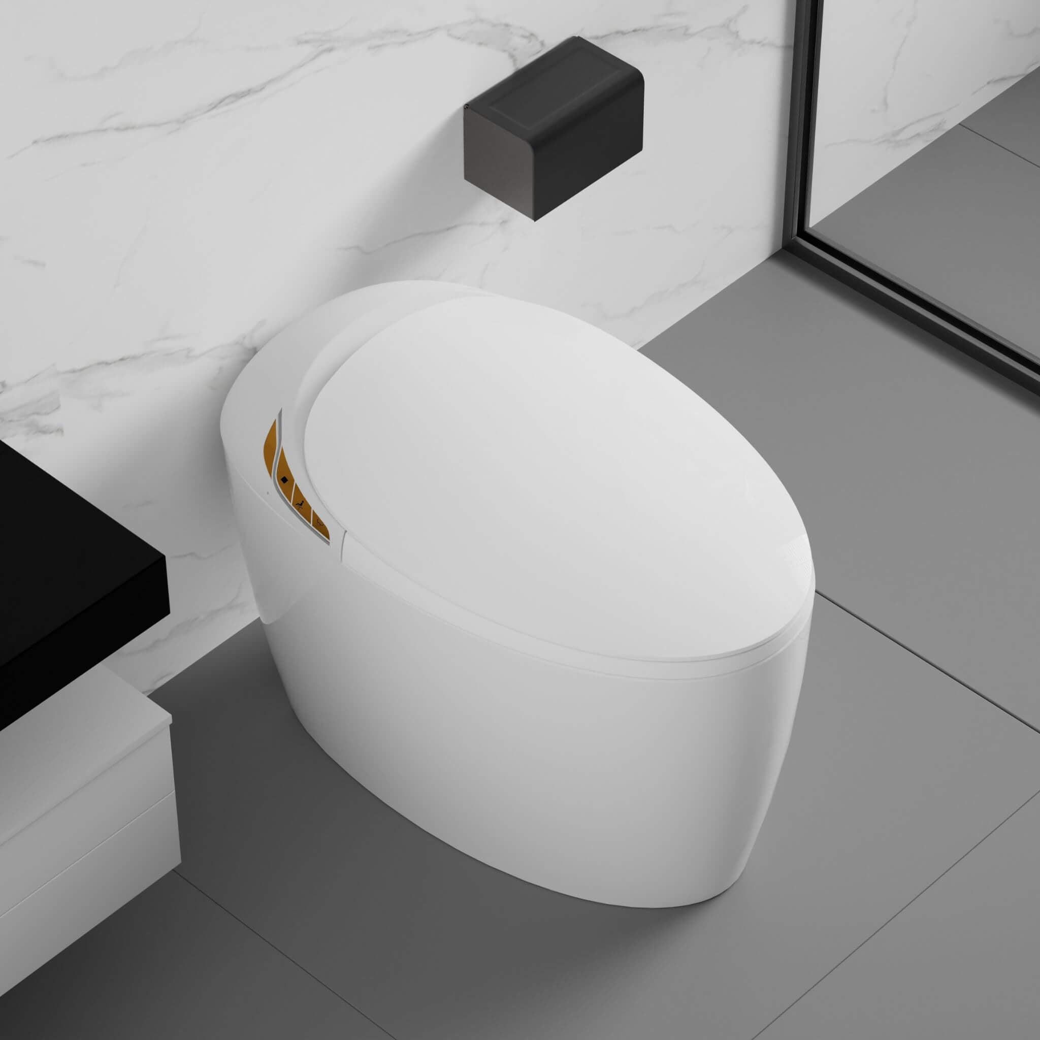 Nuvia Smart One-Piece Toilet With Bidet, Foot Sensor, LED Display And Dryer (SAK80112) – SAKSBY WHOLESALE, view 14
