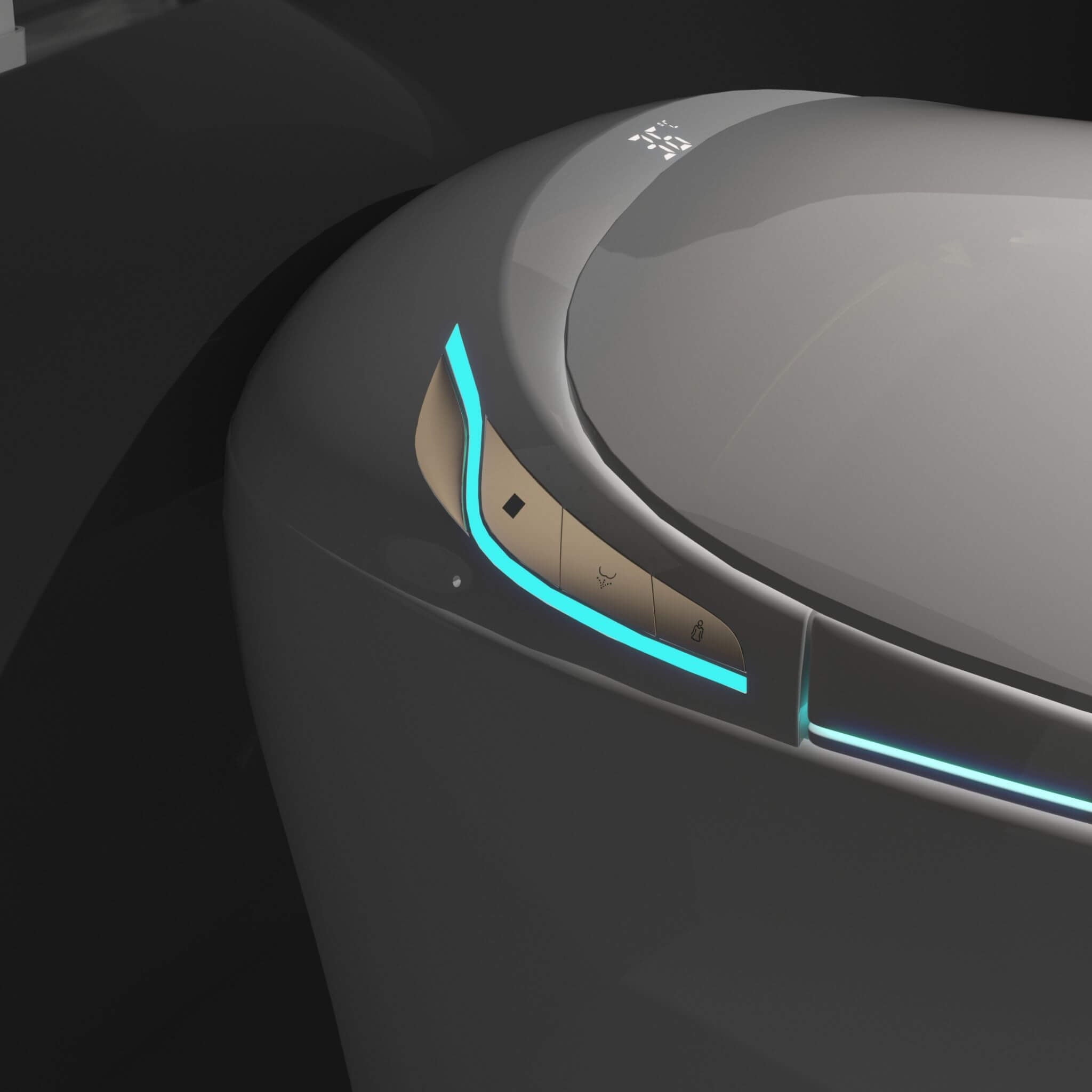 Nuvia Smart One-Piece Toilet With Bidet, Foot Sensor, LED Display And Dryer (SAK80112) – SAKSBY WHOLESALE, view 9